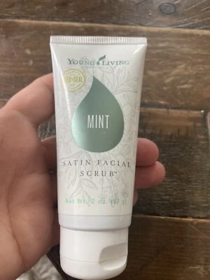 Young Living Mint Satin FACIAL SCRUB Essential Oil Open But Full - Image 1 of 2
