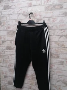 Adidas Originals Trefoil - Black Tracksuit Bottoms 3/4 Length Woman Size UK 10 - Picture 1 of 11