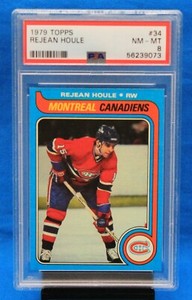 1979 TOPPS # 34 Rejean Houle PSA 8 NM-MT # 56239073  MONTREAL CANADIENS !!!