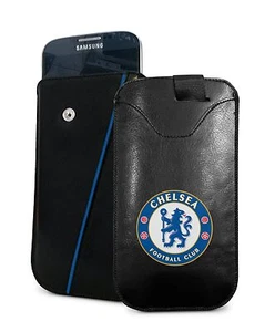 Teléfono inteligente móvil oficial del club de fútbol Chelsea bolsa de cuero PU - grande - Imagen 1 de 3