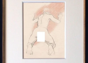Nude Vintage Drawing Nude Sketch American Art Erotic Gay Harry Bush Tom Finland - Picture 1 of 2