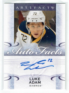 14-15 UD Upper Deck Artifacts Autofacts  Luke Adam  Auto