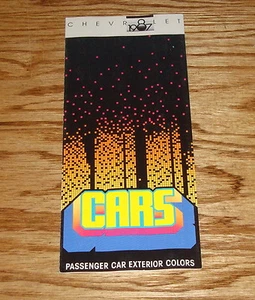 Original 1987 Chevrolet Passenger Car Exterior Colors Brochure 87 Camaro Nova - Picture 1 of 2