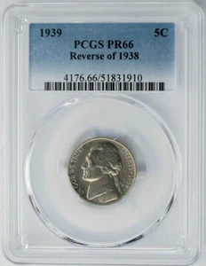 1939 Jefferson Nickel 5c Reverse of 1938 PR66 PCGS 949864-17 - Picture 1 of 4