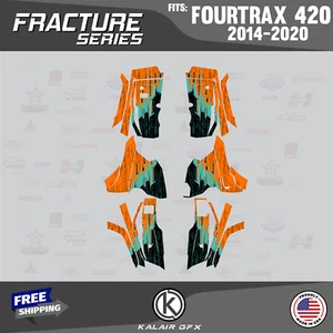 Graphics Kit for HONDA FOURTRAX 420 (2014-2023) Fracture-teal - Picture 1 of 6