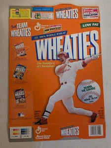 Wheaties Mark McGwire 70 Home Runs Record Empty Cereal Box Flat - Cardinals ⚾ - Picture 1 of 2