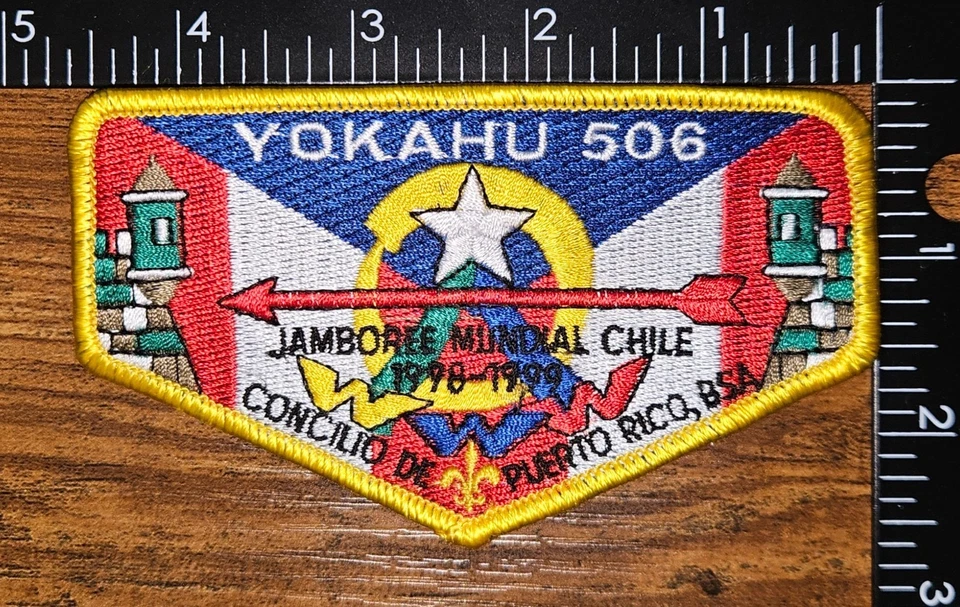 Yokahu Lodge 506 Puerto Rico Council World Jamboree Chile 1998-99 OA WWW Flap - Image 1 of 1