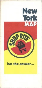 1983 SHOPRITE SUPERMARKET Straßenkarte NEW YORK STATE Lebensmittelgeschäfte + HILFE Display - Bild 1 von 5