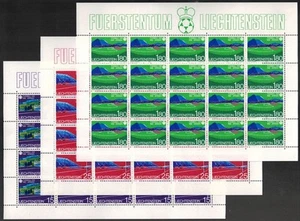 LIECHTENSTEIN 1982 Campionati del mondo di calcio 3 MF MNH** - Picture 1 of 1