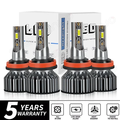 Faro LED H11 H11 haz alto-bajo 4x bombillas para Freightliner Cascadia 2008-2016 Foto 1 de 4