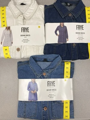 FRYE Women's Denim Dress Long Sleeve Assorted Sizes & Colors NEW - Image 1 of 4