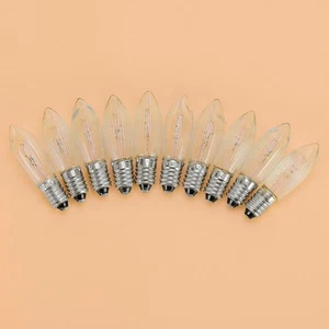 E10 Candle Light Bulbs 34V 3W Replacement Bulbs for Fairy Arch Candle 10X - Picture 1 of 5