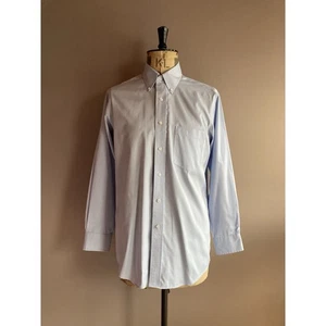 Eagle Shirtmakers Shirt Mens Size 15.5 Blue Button Down Collar Non Iron - Picture 1 of 12