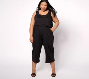 Belle by Kim Gravel Packabelle Tank Jumpsuit Black S New - Picture 1 of 1