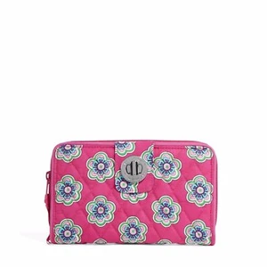Vera Bradley Turn Lock Wallet Clutch "Pink Swirls Flowers" Retired Patterns NWT! - Picture 1 of 2
