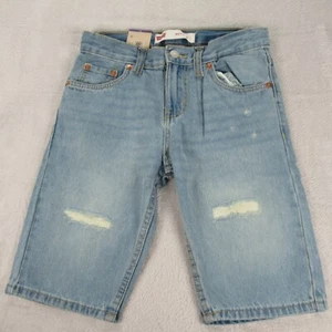 Levis 511 Denim Shorts Youth 10 Light Wash Slim Fit Adjustable Waistband NWT - Picture 1 of 12