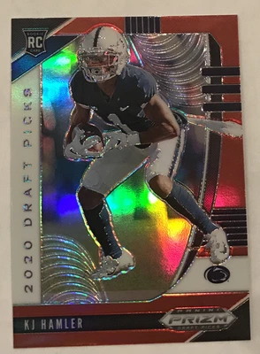2020 PANINI PRIZM DRAFT PICKS KJ HAMLER RED PRIZM REFRACTOR #122 - Image 1 of 2