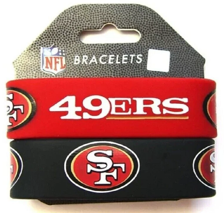 Pulsera de silicona de goma con licencia oficial de los 49ers de San Francisco NFL nueva Foto 1 de 1