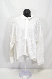 NWT Joes's The Haley Button Up White Blouse Shirt Size Medium - Picture 1 of 5