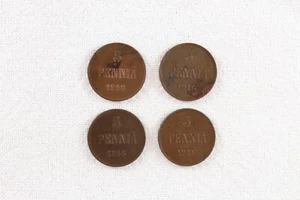 Vier finnische 5 Pennia Münzen von 1916 - Bild 1 von 2