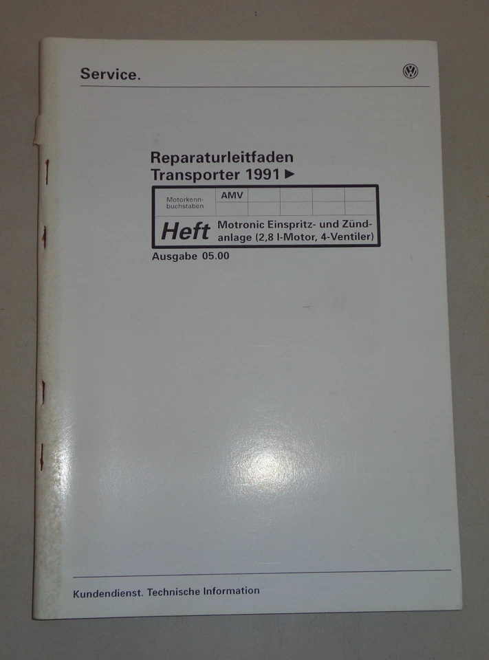 Manual de Taller VW Bus Transporter T4 Motronic Sistema Encendido Inyección Amv - Imagen 1 de 1