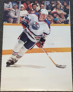 Wayne Gretzky Edmonton Oilers CAMPUS CRAFT 1980 Vintage Original NHL Wall POSTER - Picture 1 of 5