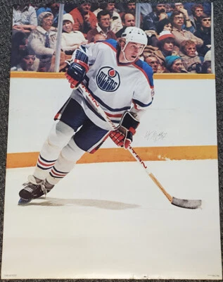 Wayne Gretzky Edmonton Oilers CAMPUS CRAFT 1980 Vintage Original NHL Wall POSTER - Image 1 of 4