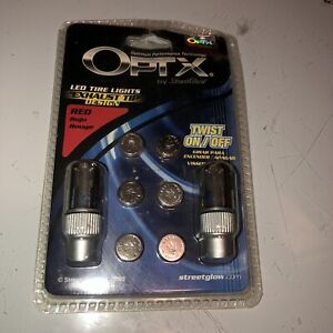 OPTX Street Glow Led Lights "Exhaust Tip" Red twist Off & On New In Package