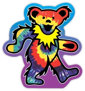 Grateful Dead dancing bear sticker decal 4" x 4" - Foto 1 di 1