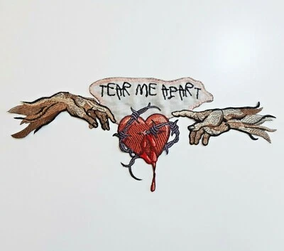 Michelangelo sacred heart of thorns wreath of Christ Handmade Embroidered Patch  - Image 1 of 4