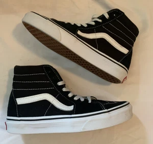 Vans Shoes Sk8 Hi Skateboarding Pro Black White Suede Canvas Mens Size 4 Wms 5.5 - Picture 1 of 5