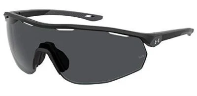 Gafas de sol Under Armour Game Time de diseñador para hombre negro mate/gris oleofóbico 99 mm Foto 1 de 4