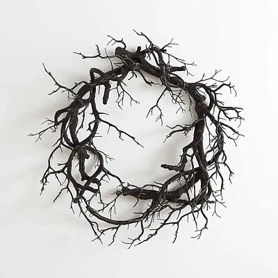 Halloween Black Fall Wreath Branch Ghost Festival Decoration without light - Image 1 of 4