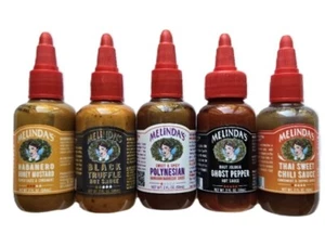 Melinda’s Mini Hot Sauce Variety Pack - 5 Pack 2oz Each HOT Melinda Hot Sauce - Picture 1 of 11