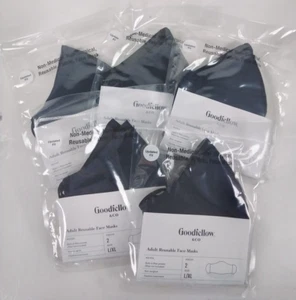 10 Goodfellow & Co Adult Reusable Cotton Fabric Face Masks - L/XL Black - Picture 1 of 3