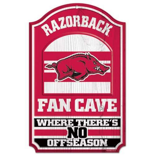 Letrero de madera de cueva de abanico Arkansas Razorbacks Foto 1 de 1