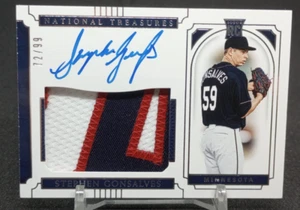 2019 Panini National Treasures 72/99 Stephen Gonsalves #32 Rookie Auto RC - Picture 1 of 4