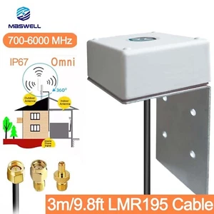 4G+ LTE 5G Außenantenne Outdoor SMA & TS9 & RP-SMA 700-6000MHz WiFi 6 Bluetooth - Bild 1 von 8