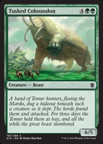 Khans of Tarkir - Tusked Colossodon - Foil - Image 1 of 1