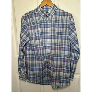 Vineyard Vines Plaid Whale Shirt Button Down Long Sleeve Cotton XL(18) - Picture 1 of 4