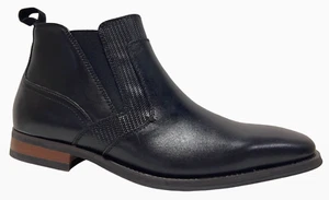 La Milano Vasha Mens Black Leather Chelsea Boots B124172 - Picture 1 of 4