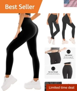 High Waisted Leggings for Women - Full Length Capri Buttery Soft Yoga Pants f... - Picture 1 of 8