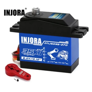 INJORA Digital 35KG 270° High Torque Servo & Arm fr RC Robot Model Crawler Truck - Picture 1 of 7
