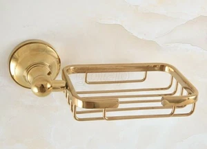 Bathroom Accessory Wall Mounted Gold Color Brass Soap Dish/Soap Dish Basket  - Picture 1 of 7