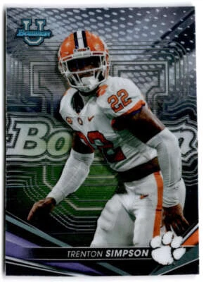2022-23 Bowman's Best University #34 Trenton Simpson  Clemson Football  - Image 1 of 2