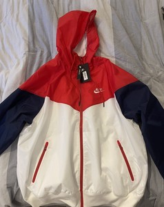Nike White Windbreaker Coats, Jackets 