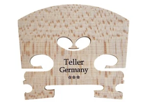 Tres estrellas (***) Plato envejecido arce sin cortar 1/4 violín puente blanco hecho en Alemania - Imagen 1 de 2