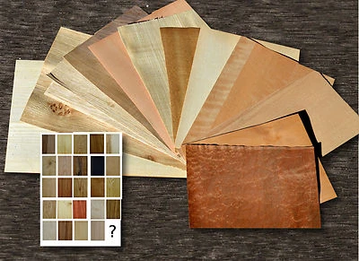 11er Holz Furnier Set Eiche Nussbaum Buche Modellbau Intarsie Wood veneer oak  - Bild 1 von 4