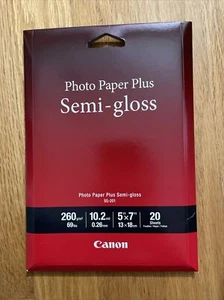 Canon SG-201 Photo Paper Plus Semi-Gloss (5 x 7", 20 Sheets) - Picture 1 of 2