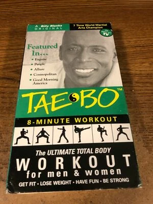 Tae Bo 8-Minute Workout VHS VCR Video used Tape Fitness Exercise - Image 1 of 4